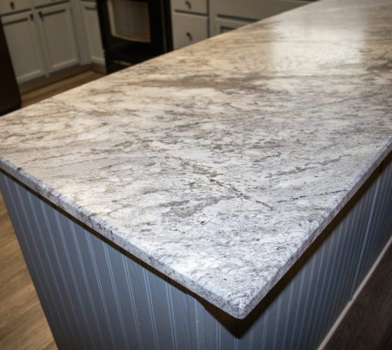 Granite Thunder White Leathered 3CM Kitchen Remodel by Olympia Stone project photo 3