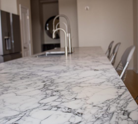 Marble Arabescato 2cm Kitchen Remodel by Olympia Stone project photo