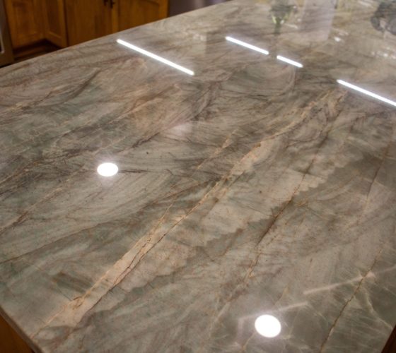 Quartzite Emerald Malbec 3cm Kitchen Remodel by Olympia Stone project photo 2