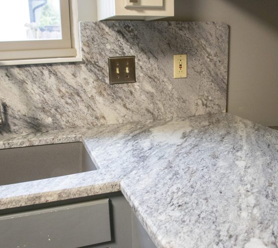 Granite Thunder White Leathered 3CM Kitchen Remodel by Olympia Stone project photo 7