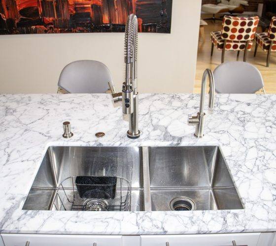 Marble Arabescato 2cm Kitchen Remodel by Olympia Stone project photo 9