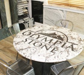 customized table with logo special projects
