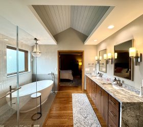 Bathroom remodel with Granite Thunder White 3CM