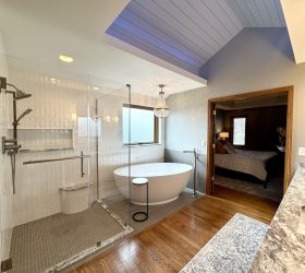 Bathroom remodel with Granite Thunder White 3CM