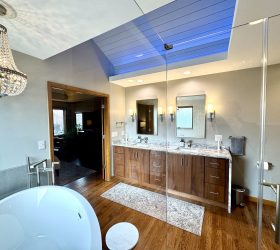 Bathroom remodel with Granite Thunder White 3CM