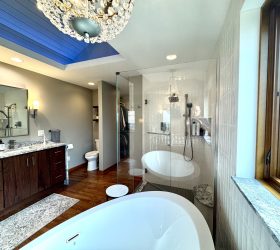 Bathroom remodel with Granite Thunder White 3CM
