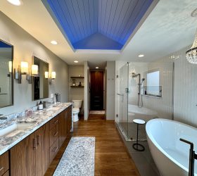 Bathroom remodel with Granite Thunder White 3CM