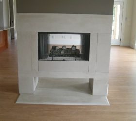 quality stone fireplace at home