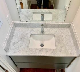 white sink and faucet