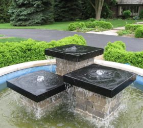 outdoor stone fountain