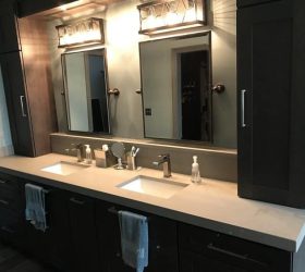 sleek bathroom countertops